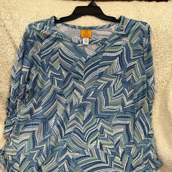 Ruby Rd. Multicolor Dotted Top - Picture 2 of 4